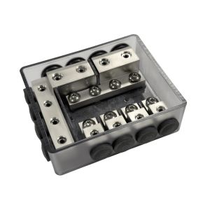 Distribuitor curent Four Connect, 4-600424, cu sigurante mini ANL, 4 intrari , 8 iesiri