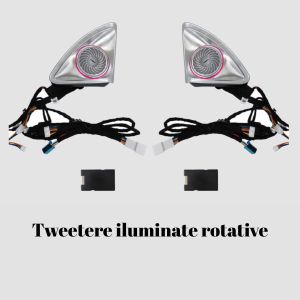 Tweetere rotative iluminate dedicate Mercedes-Benz E Class W214 2024-2025, RGB Acrilice 2 in 1 Statice cu efect RGB, Control din Aplicatie Bluetooth