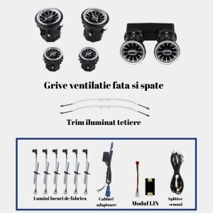 Lumini ambientale dedicate Mercedes-Benz G Class W464 2019-2024, RGB Acrilice 6 in 1 Statice cu efect RGB, Control din Aplicatie Bluetooth
